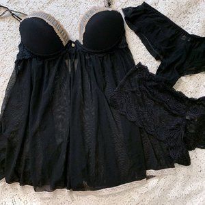 Vintage Cinema Etoile Mesh Lingerie Set